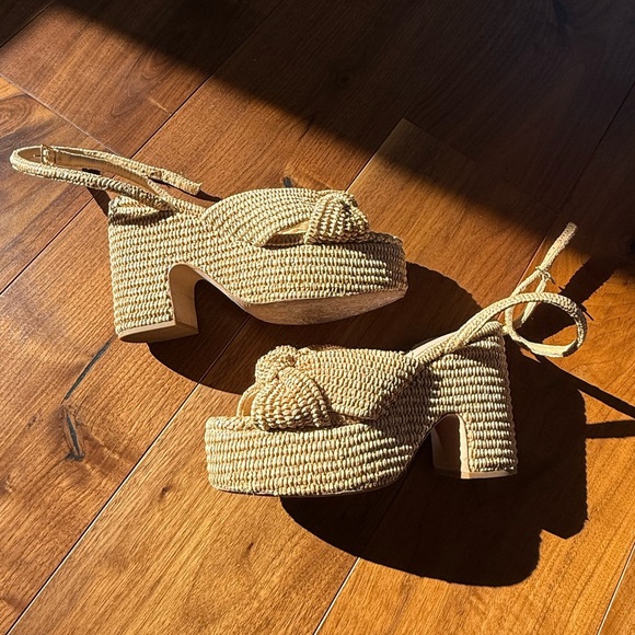 Loeffler Randall Women's Cream Woven Espadrilles - Picture 3 of 4